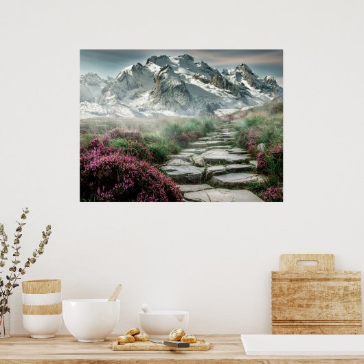 風光明媚な山景色 ポスター (キッチン)