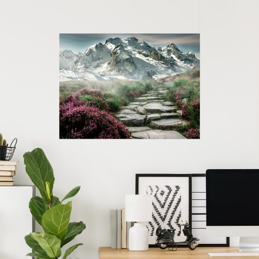 風光明媚な山景色 ポスター (ホームオフィス)