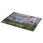 風光明媚な山林、DIY名、3枚の写真 カッティングボード (角)