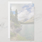 風光明媚な山湖 便箋 (正面/裏面)