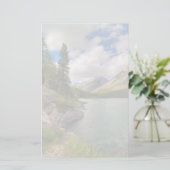 風光明媚な山湖 便箋 (スタンド正面)