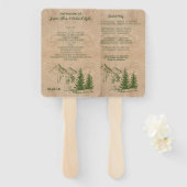 風光明媚な山脈結婚式 プログラム ハンドファン (正面&裏面)