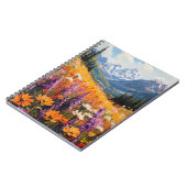 風光明媚な山花と山のファインアート ノートブック (左側)