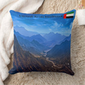 風光明媚な山谷 クッション (ブランケット)