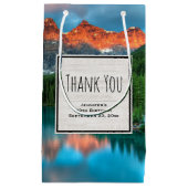 風光明媚な山&湖の写真ありがとう スモールペーパーバッグ (正面)