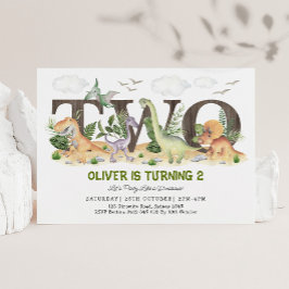風光明媚な恐竜2野生の2番目の誕生日パーティー 招待状