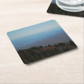 風光明媚な感動的山間写真イメージ スクエアペーパーコースター (アングル)