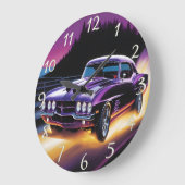 風光明媚な改造薄暗い道に沿った鮮やかなクルージング ラージ壁時計 (傾斜)