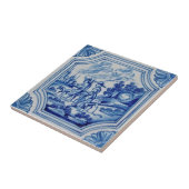 風光明媚な旅人の動物ブルーデルフトウォールタイル タイル (側面)