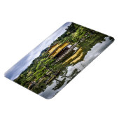 風光明媚な日本の庭園 マグネット (左側)