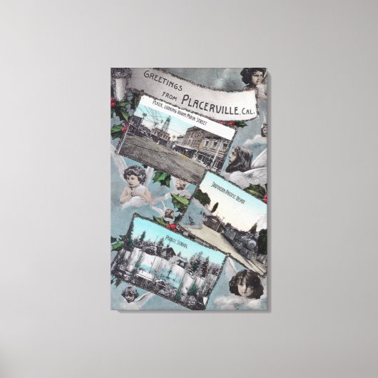 風光明媚な景色からの挨拶 キャンバスプリント (正面)