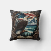 風光明媚な景色に対するハゲのワシ クッション (裏面)