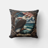 風光明媚な景色に対するハゲのワシ クッション (正面)