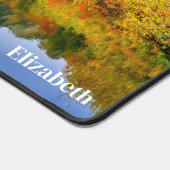 風光明媚な景観の森と山 デスクマット (コーナー)