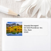 風光明媚な景観の森と山 ラベル (インサイチュ)