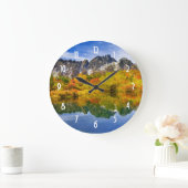 風光明媚な景観の森と山 ラージ壁時計 (ホーム)