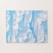 風光明媚な晴れた雲の背景 ジグソーパズル (横)