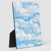 風光明媚な晴れた雲の背景 フォトプラーク (側面)