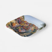 風光明媚な村、チンケ・テレ、リグーリア、イタリアのパペ ペーパープレート (傾斜あり)