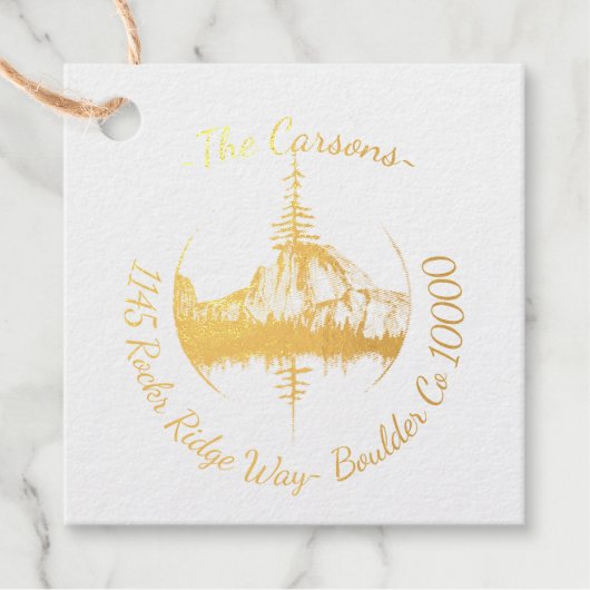 風光明媚な森の住所 フェイバータグ (正面)