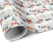 風光明媚な水の色の村の快楽： ラッピングペーパー (ロールコーナー)