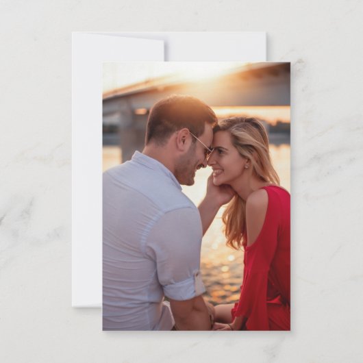 風光明媚な水色パインツリーレイクサイドRSVP 出欠カード (裏面)