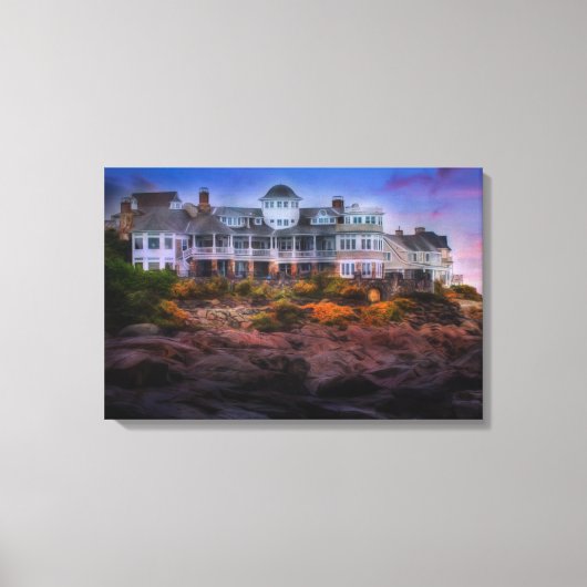 風光明媚な沿岸サンライズケープネディックメイン キャンバスプリント (正面)