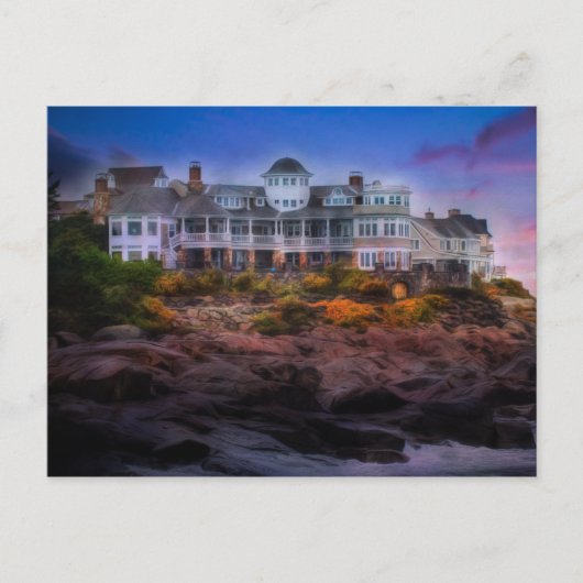 風光明媚な沿岸サンライズケープネディックメイン ポストカード (正面)