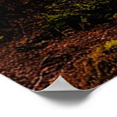 風光明媚な海岸沿いの日没の景色と並木海岸 ポスター (角)