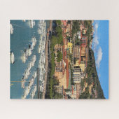 風光明媚な海岸町、レイリチ、リグーリア、イタリアJigsaw P ジグソーパズル (横)