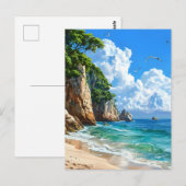 風光明媚な海岸風景 ポストカード (正面/裏面)