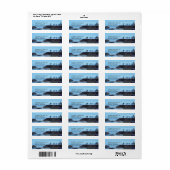 風光明媚な海海岸線 ラベル (フルシート)