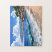 風光明媚な海辺の風景。 ジグソーパズル (縦)