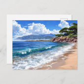 風光明媚な海辺の風景。 ポストカード (正面/裏面)