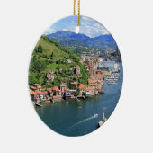 風光明媚な港の口パサヤ、バスクの国 セラミックオーナメント (右)