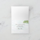 風光明媚な湖の水の色ありがとう サンキューカード (内部)