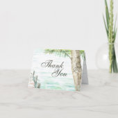 風光明媚な湖の水の色ありがとう サンキューカード (正面)