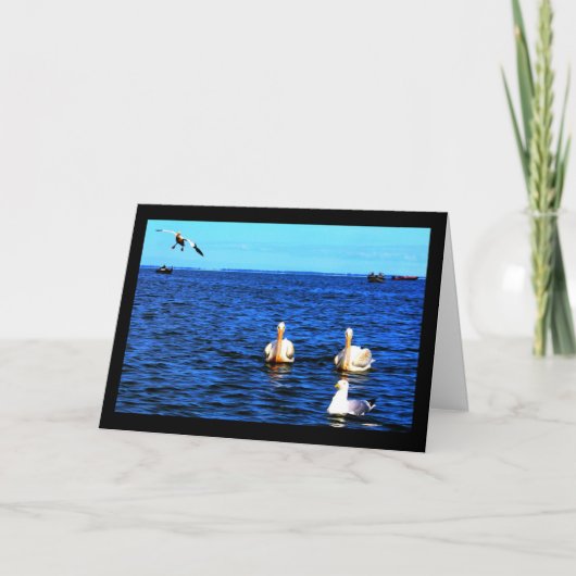 風光明媚な湖ウィネバ考えゴズオブユーカード カード (正面)