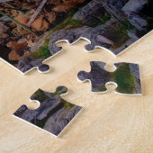 風光明媚な湖コテージフィヨルドノルウェートラベルアドベンチャー ジグソーパズル (側面)