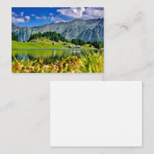 風光明媚な湖ベルクシー,ドイツ ノートカード (正面/裏面)