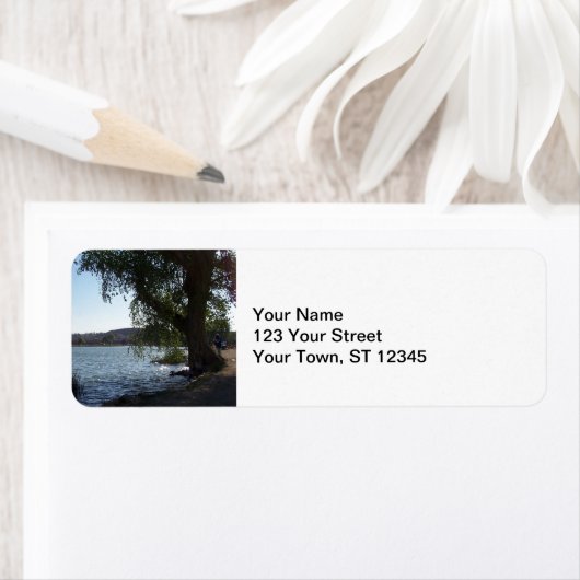 風光明媚な湖 ラベル (インサイチュ)