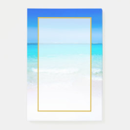 風光明媚な熱帯ビーチとターコイズ海 ポストイット