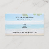 風光明媚な熱帯ビーチサンサンド&サーフ 名刺 (裏面)