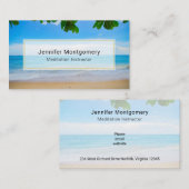 風光明媚な熱帯ビーチサンサンド&サーフ 名刺 (正面/裏面)