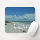 風光明媚な熱帯ビーチホライゾン写真の名前の追加 マウスパッド (マウス)