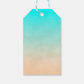 風光明媚な熱帯ビーチ島の写真ありがとう ギフトタグ (裏面)