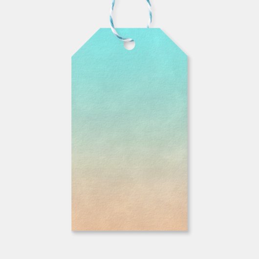 風光明媚な熱帯ビーチ島の写真ありがとう ギフトタグ (裏面)