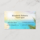 風光明媚な熱帯ビーチ旅行代理店の名刺 名刺 (裏面)