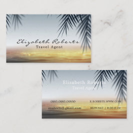 風光明媚な熱帯ビーチ旅行代理店 名刺