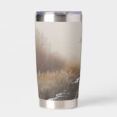 風光明媚な田園鉄道パーソナライズされた線路 保温保冷タンブラー (正面)